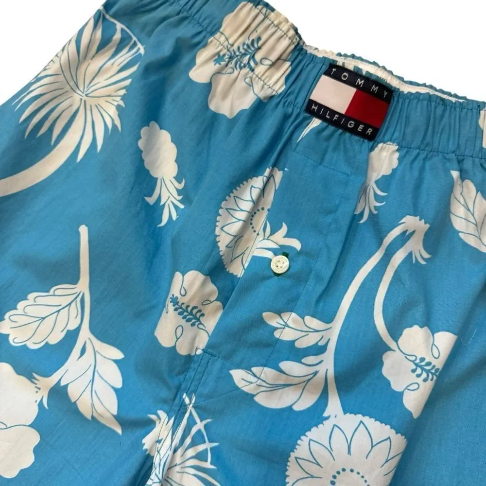Tommy Hilfiger Vintage Blue Floral Men's Cotton Logo Boxers